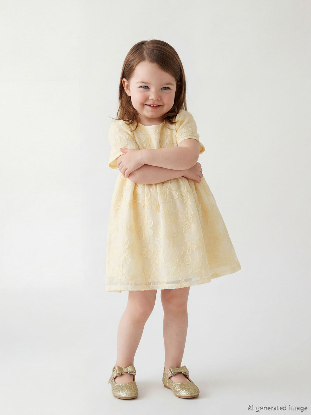 ?i?ek Nak??l? K?z Bebek F?rf?rl? Elbise