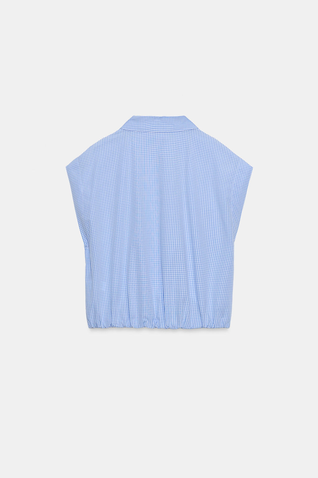 CAMISA CORTA CUADRO VICHY / Azul / Blanco