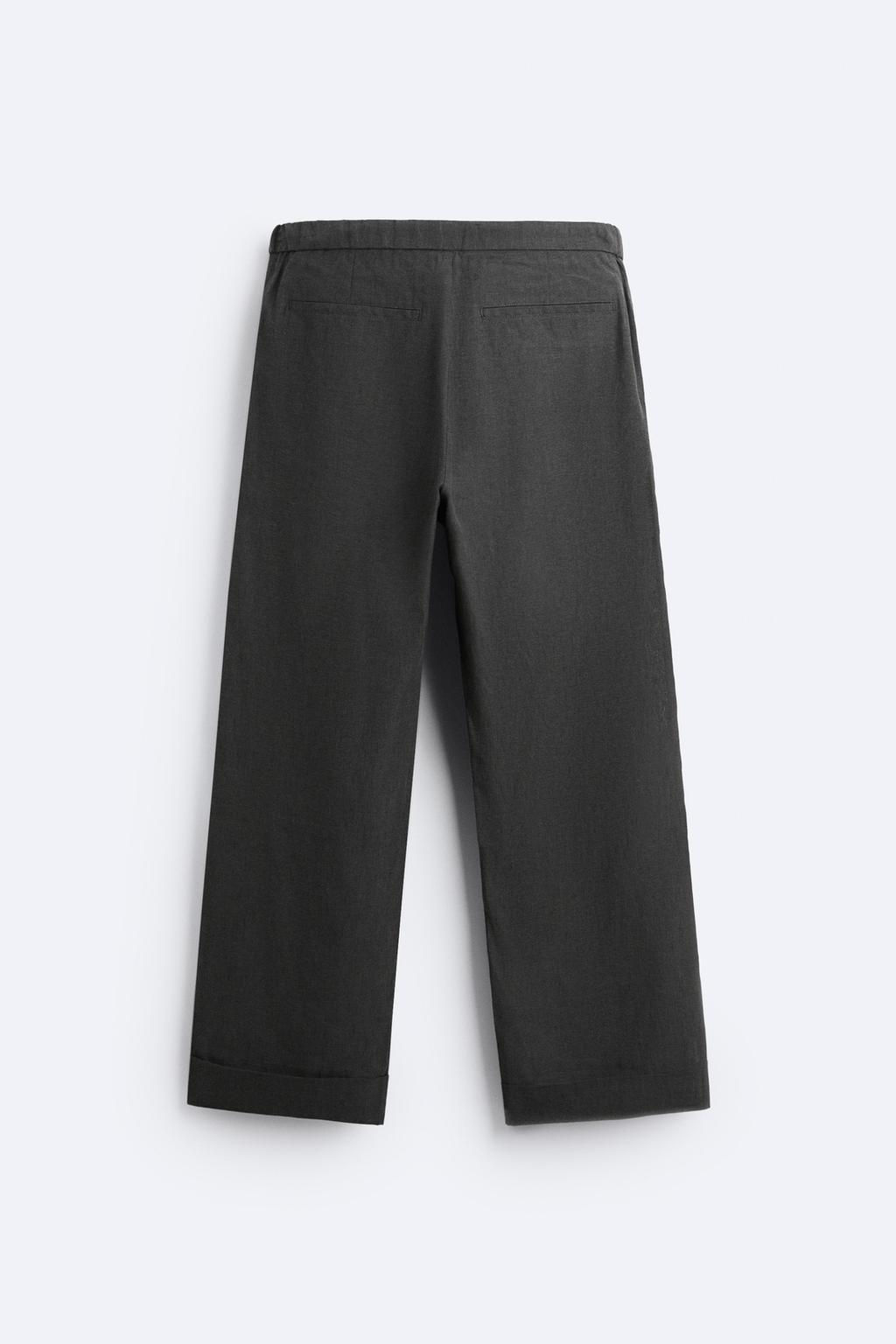 HEMP - COTTON TROUSERS - Zara фото 8