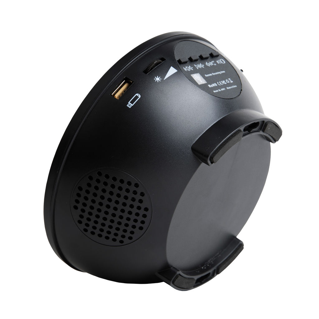 ULI-Q333 6W/RGBW BLACK Светодиодный светильник-проектор с Bluetooth. Проекция "Звездное небо". Встроенный MP3 проигрыватель, 2 колонки, USB разъем. Пульт ДУ (в/к). Черный. ТМ Volpe