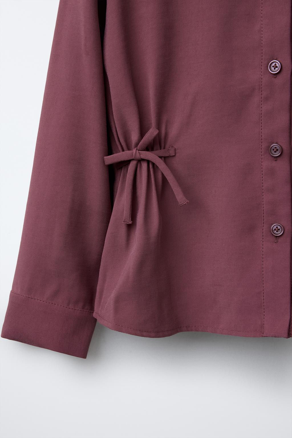 BOW PRINT FLOWING SHIRT - Zara фото 4
