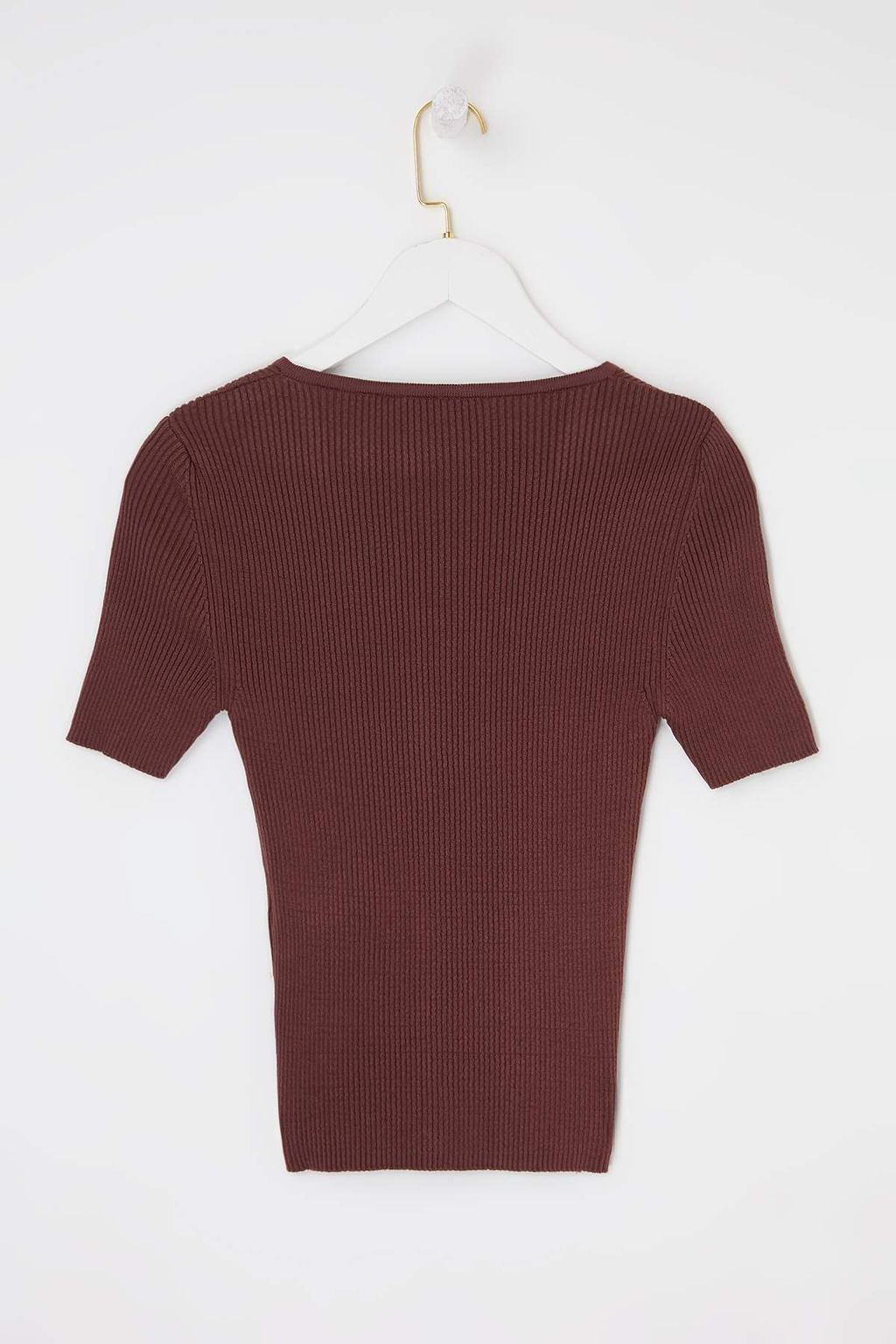 Kahverengi More Sustainable Basic V Yaka Bluz TWOSS26BZ00504 - Trendyolmilla фото 6