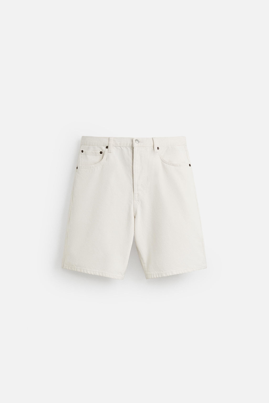 STRAIGHT-LEG DENIM BERMUDA SHORTS