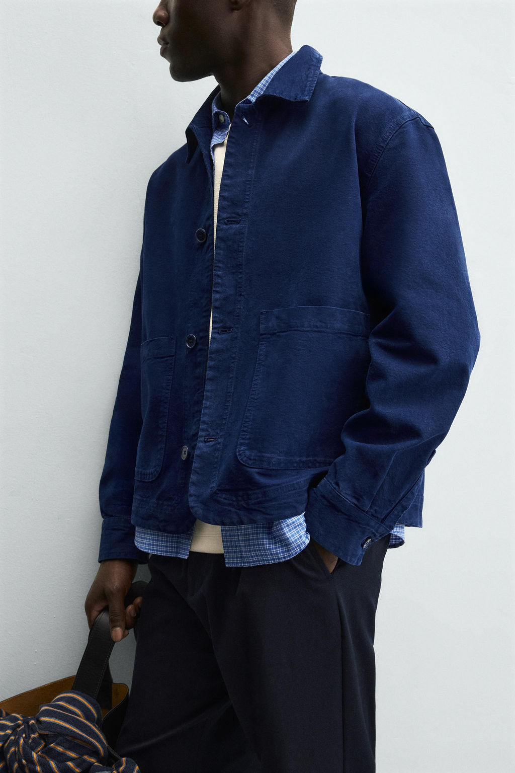 TEXTURED OVERSHIRT WITH POCKETS - Zara фото 6