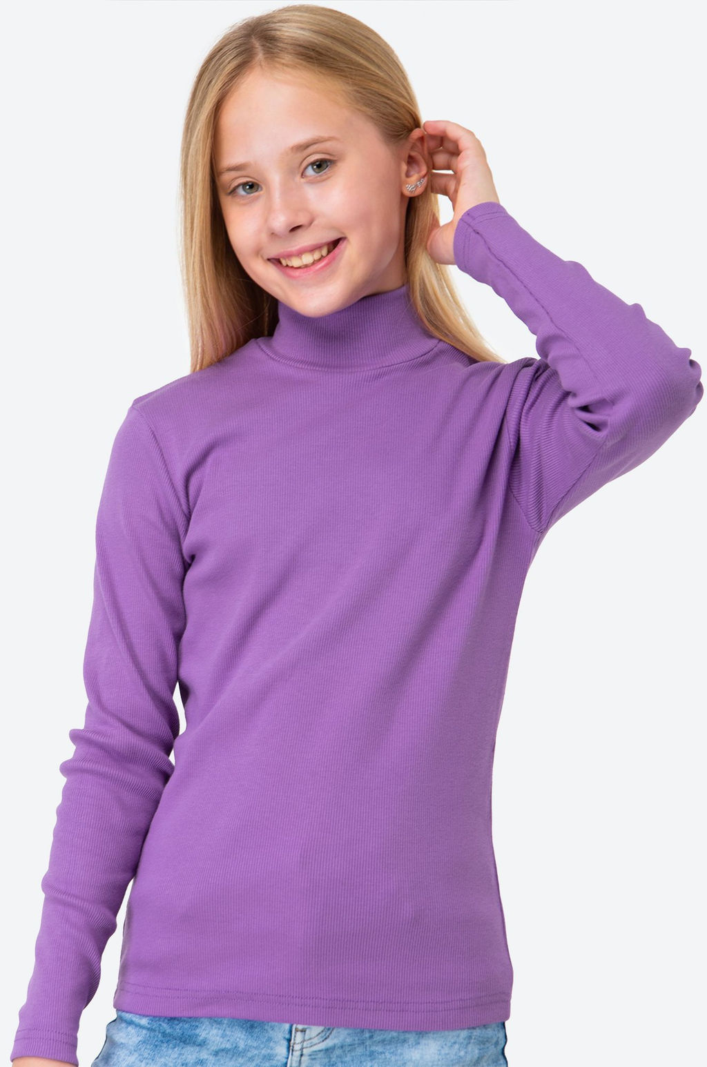 Детская базовая водолазка в рубчик Happyfox