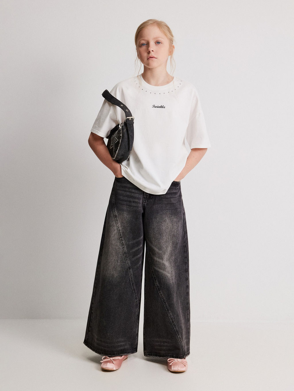 ACOOLA / Футболка детская для девочек Adenium белый  фото 3