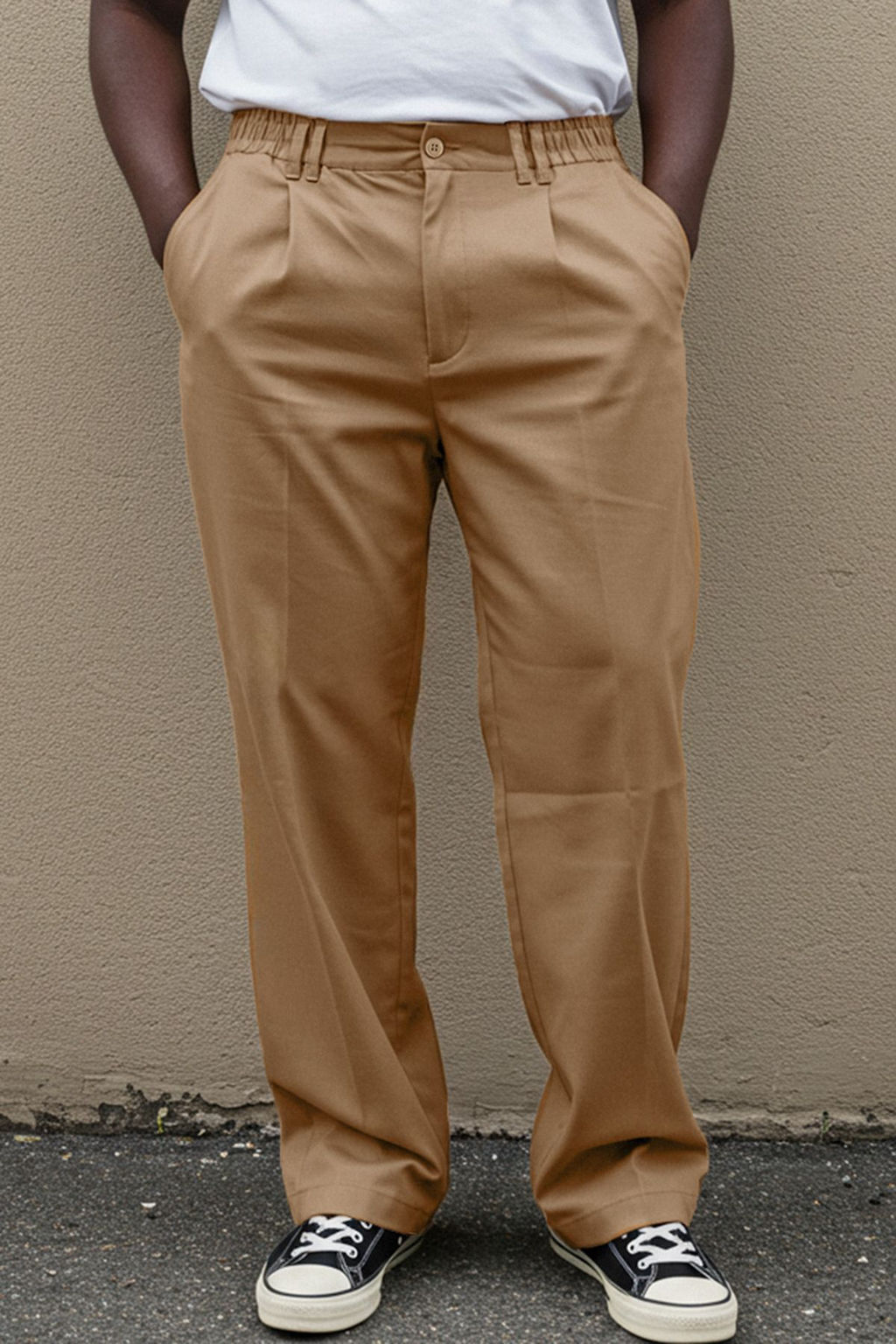 TRENDYOL MAN Wideleg Baggy Rahat Kal?p Dokuma Kumas Beden Pantolon TMNSS25AR00001