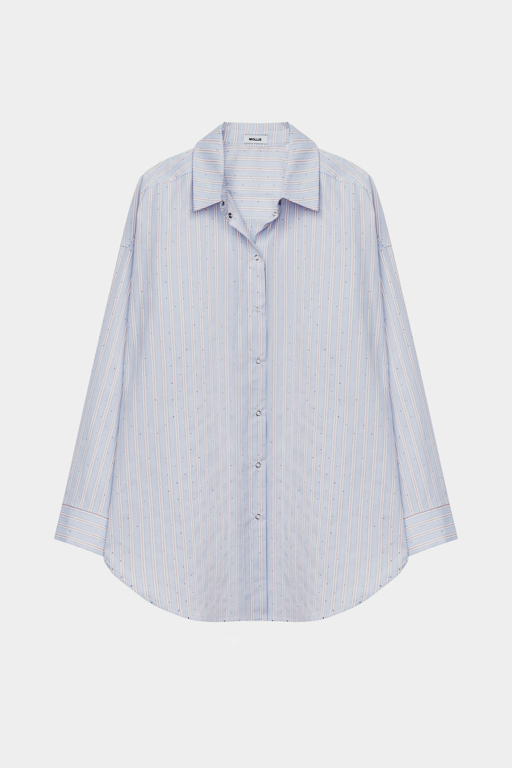 Рубашка оверсайз со стразами - Mollis фото 5