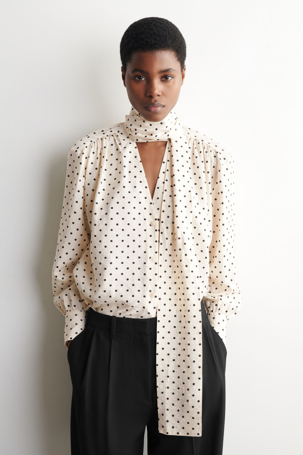 BLUSA DE LUNARES CON LAZADA - H&m фото 2