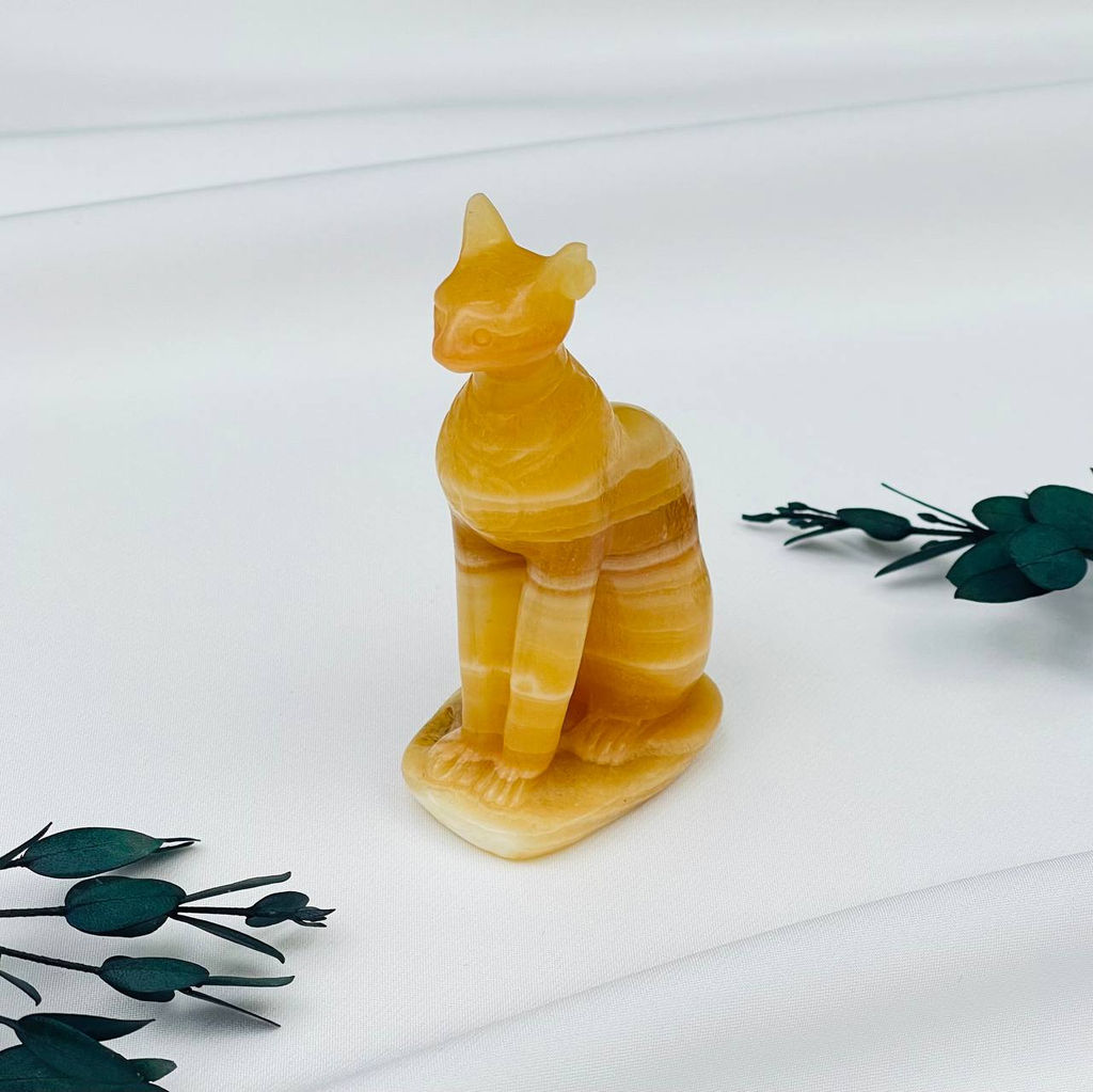 Статуэтка Кошка из Кальцита - Радуга самоцветов фото 2