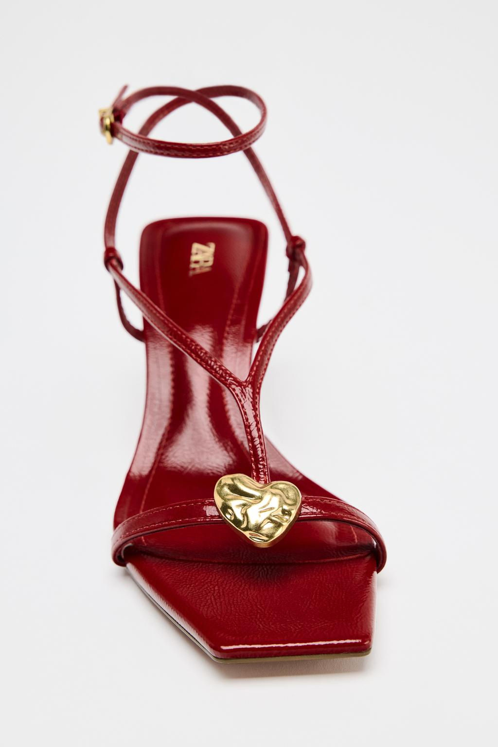 HEELED SANDALS WITH METAL DETAIL - Zara фото 4