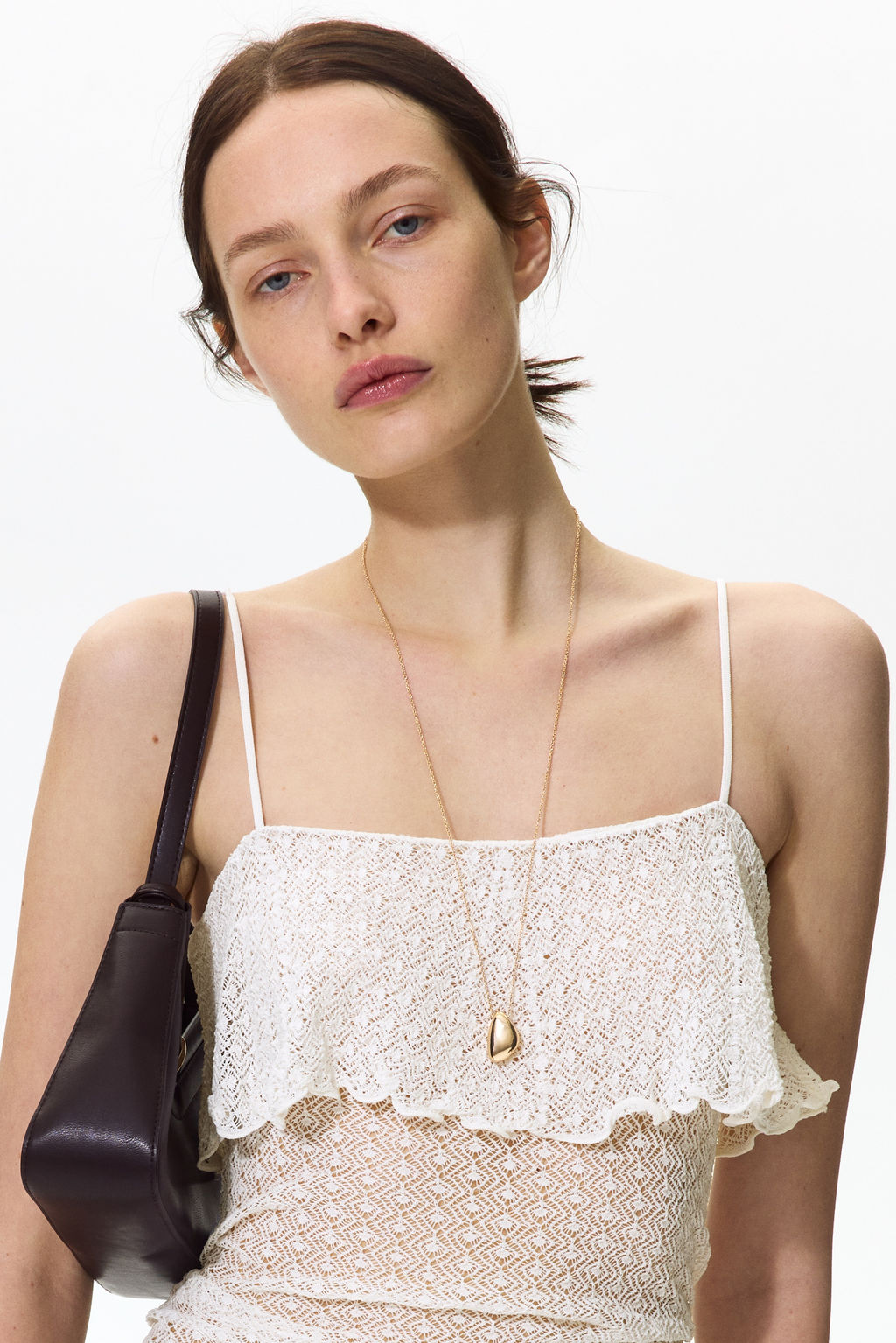Top en punto pointelle con tirantes espagueti - H&m фото 6