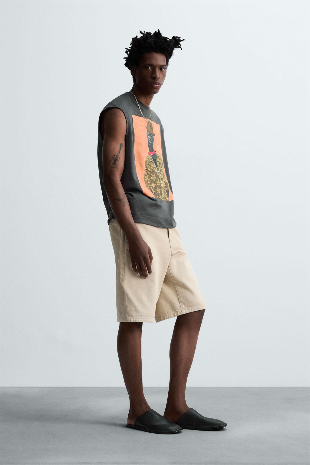 PRINTED & EMBROIDERED TANK TOP  OTIS KWAME KYE QUAICOE - Zara фото 4