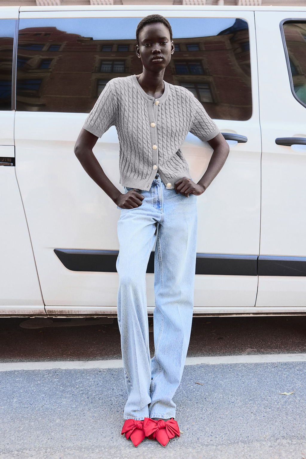 Cardigan en punto trenzado - H&m фото 2