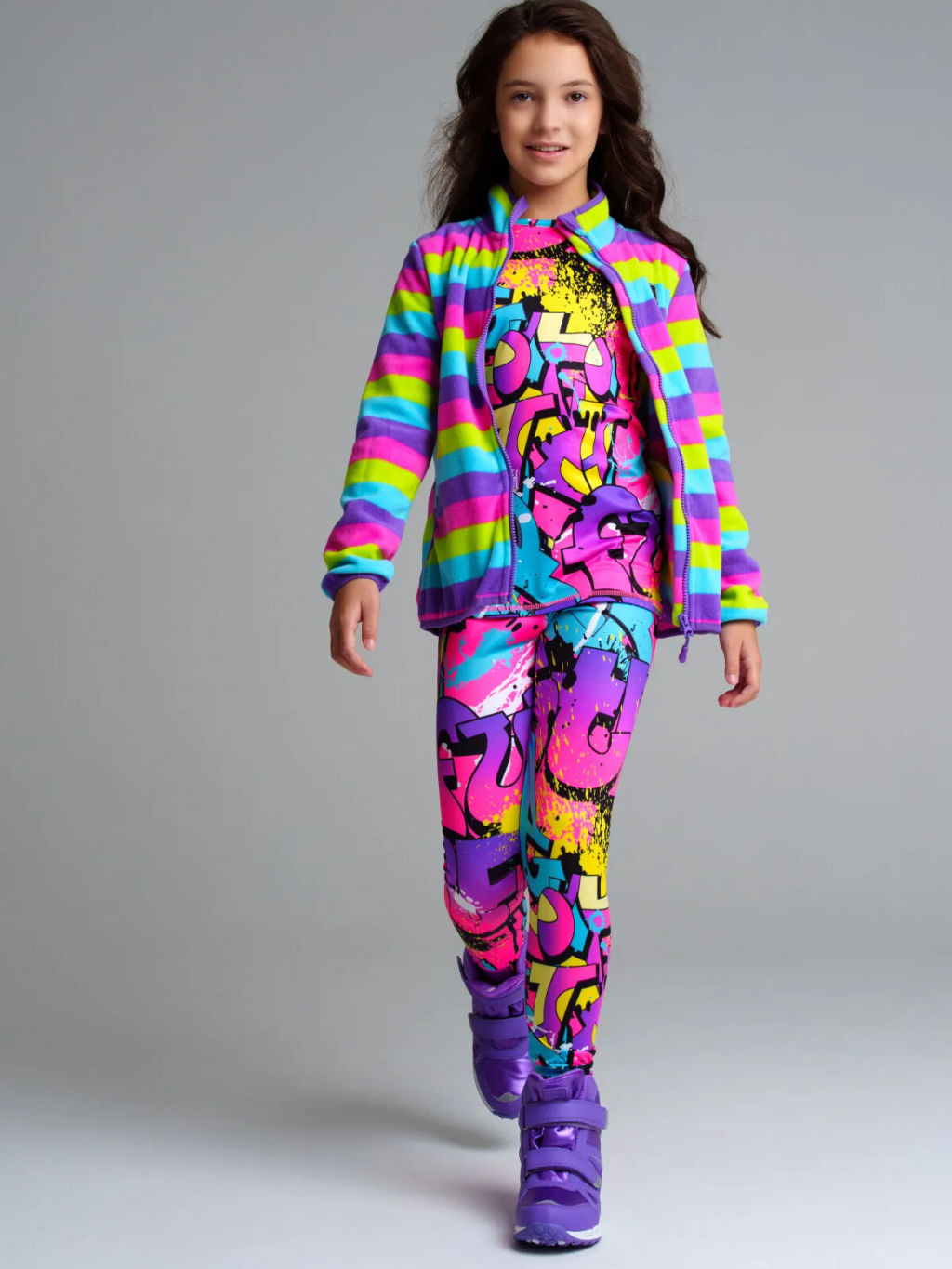 32321463 Термокомплект трикотажный для девочек: брюки, толстовка для эпизодического использования