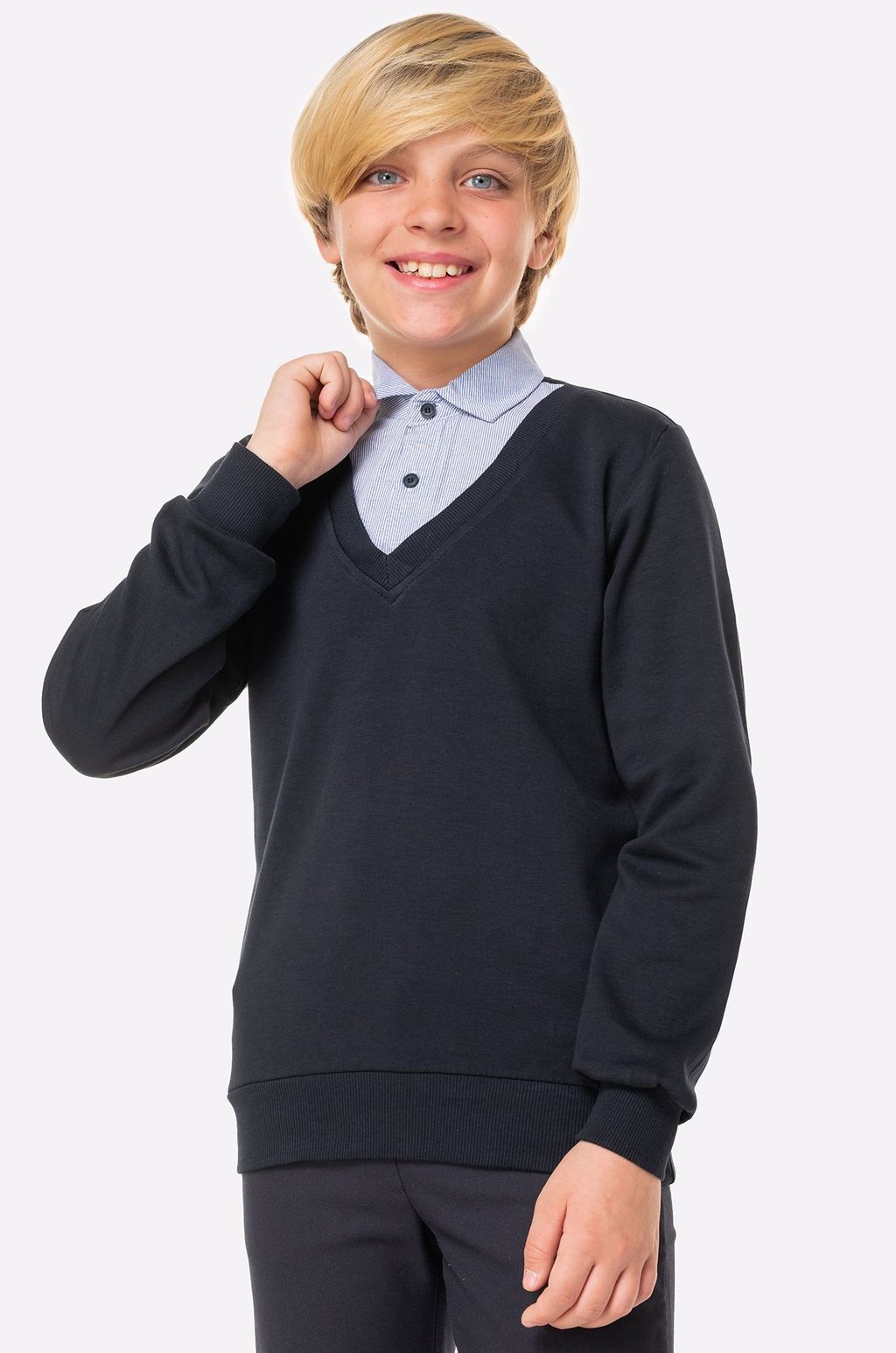 Джемпер-рубашка для мальчика Happy Fox фото 8