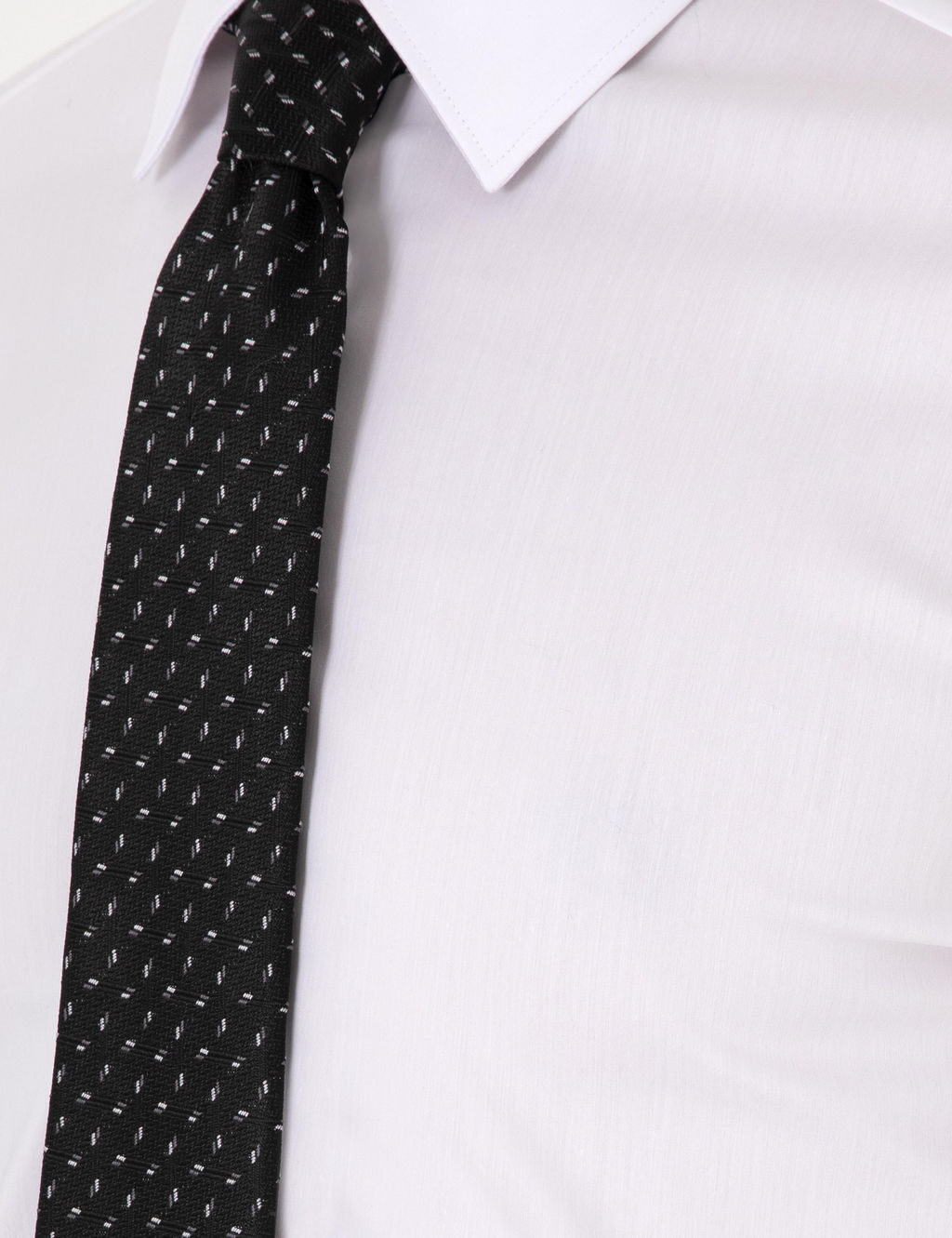 Beyaz Slim Fit Pamuk Kar___ml_ Klasik Yaka Basic G_mlek - Cacharel фото 7