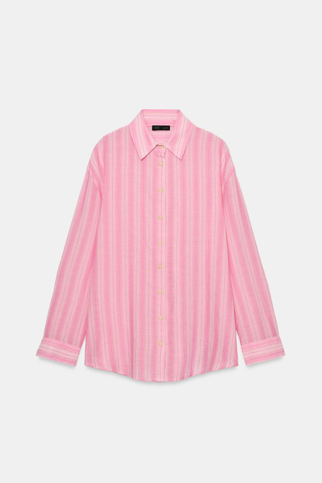 STRIPED VOLUMINOUS SHIRT - Zara фото 8