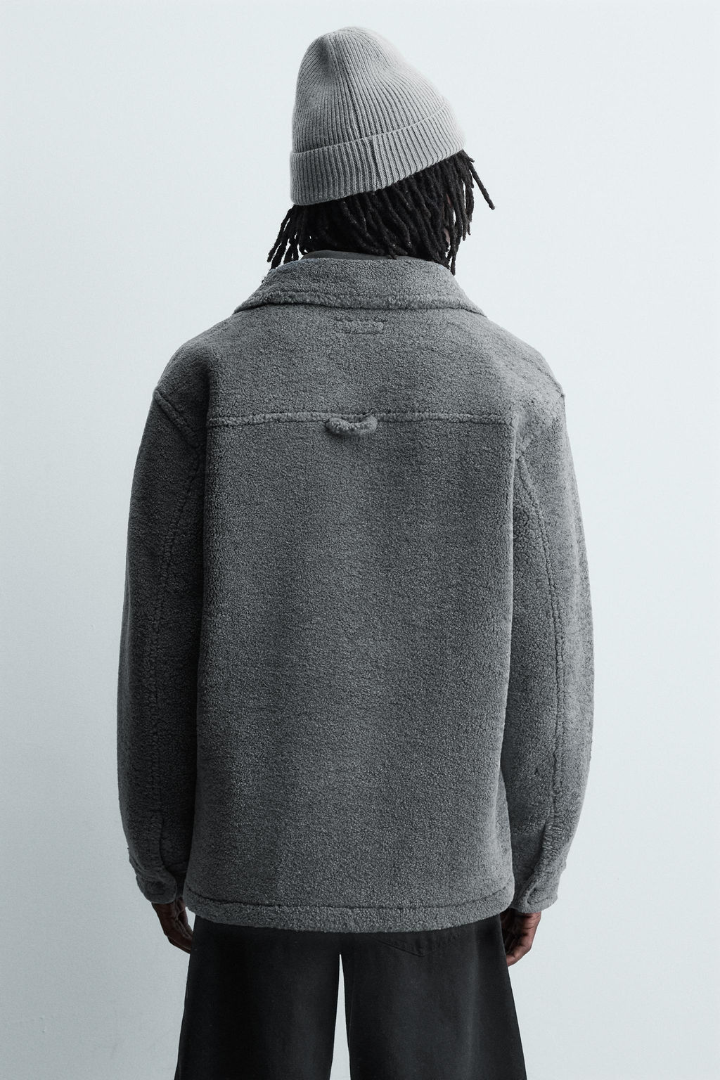 FAUX SHEARLING OVERSHIRT WITH POCKETS - Zara фото 3