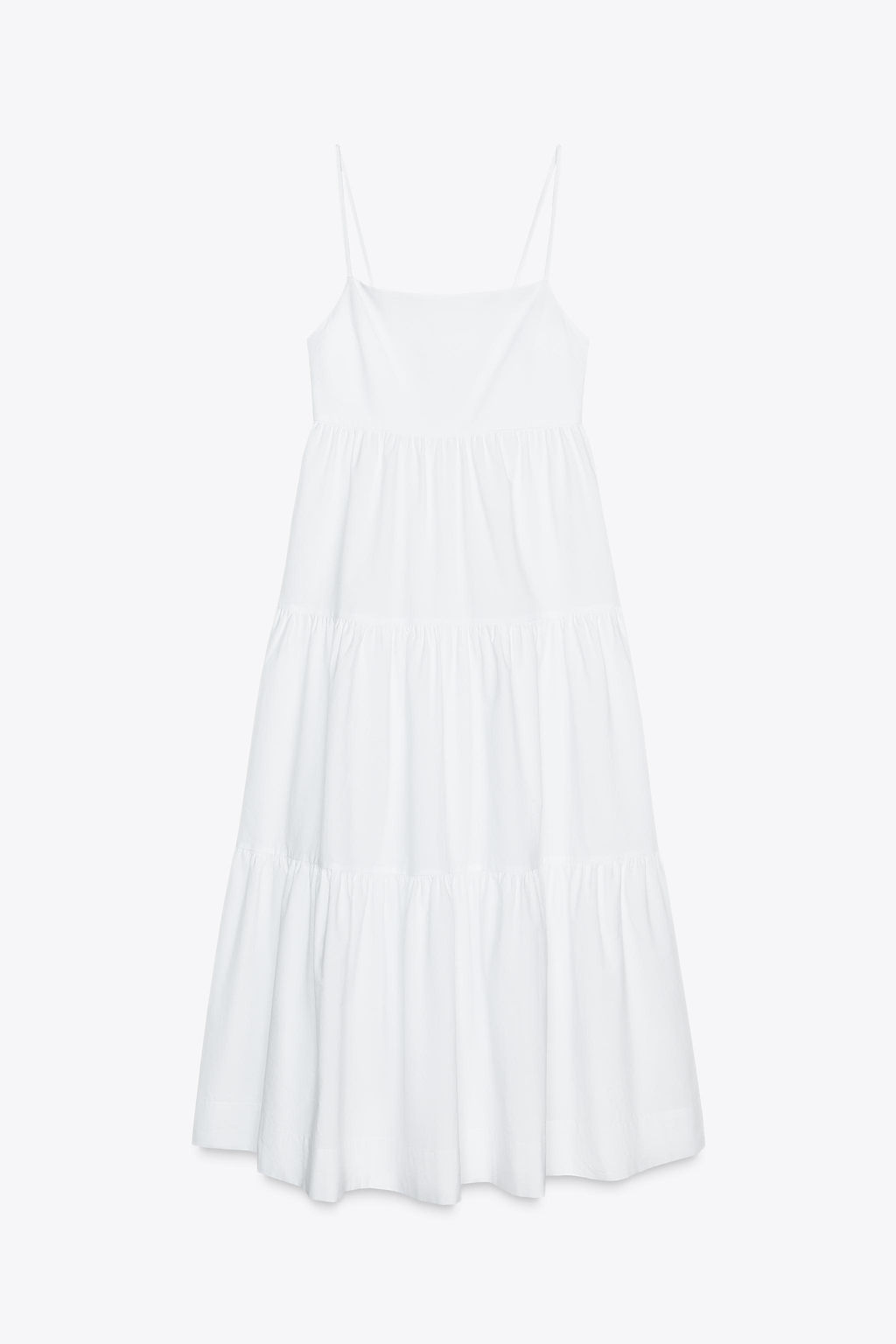 POPLIN PANEL MIDI DRESS - Zara фото 14