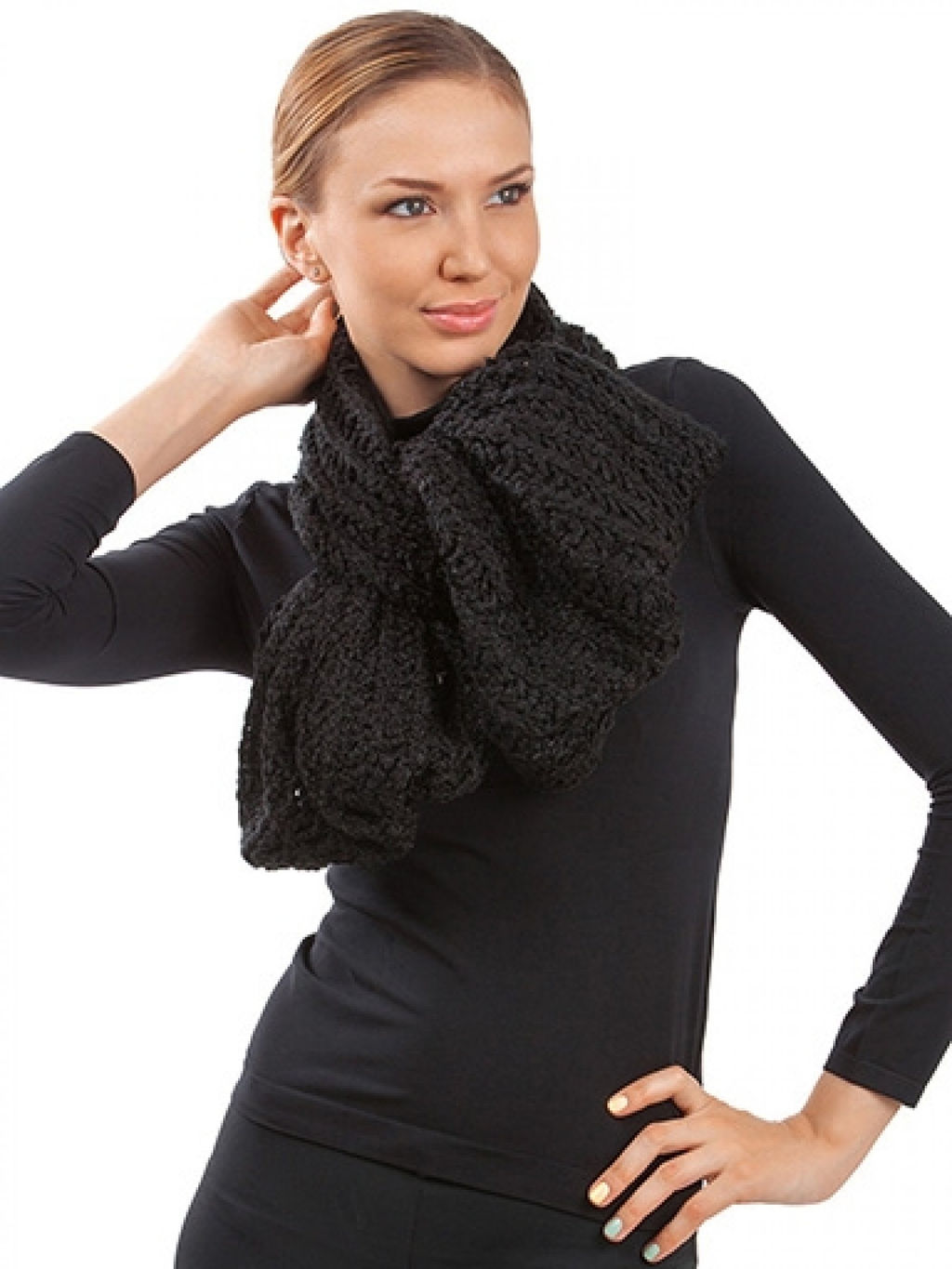 Conso/TIWT171 - черный Палантин женский