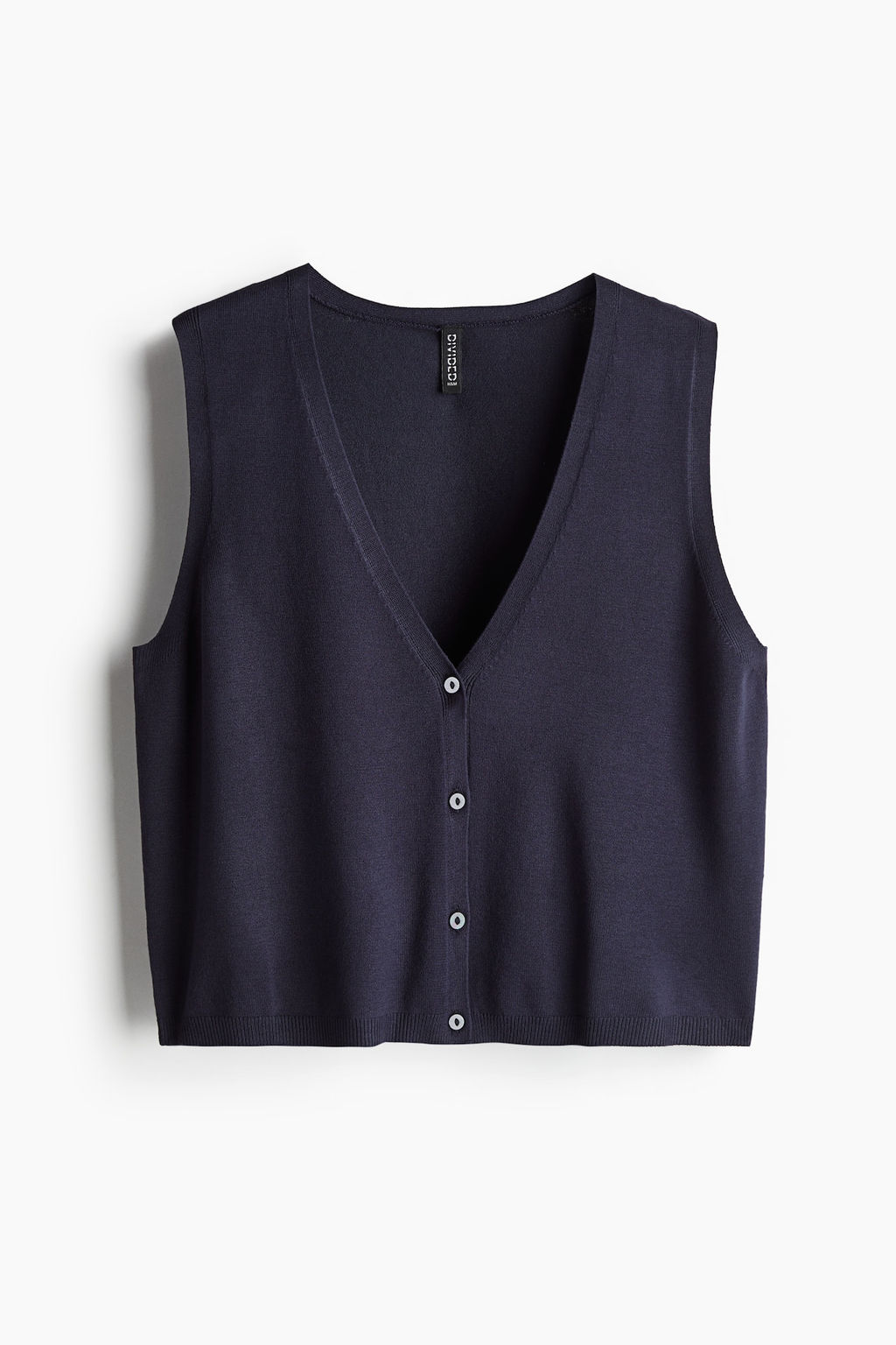 Sueter sin mangas con botonadura frontal - H&m фото 5