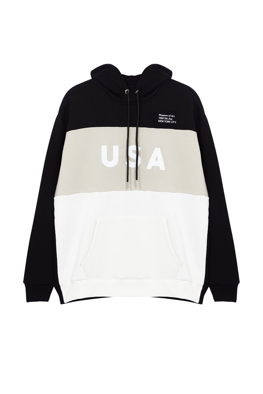 TRENDYOL MAN Siyah Oversize/Genis Kesim Renk Bloklu City Bask?l? Kapusonlu Sweatshirt TMNAW25SW00045 - Trendyolmilla фото 10