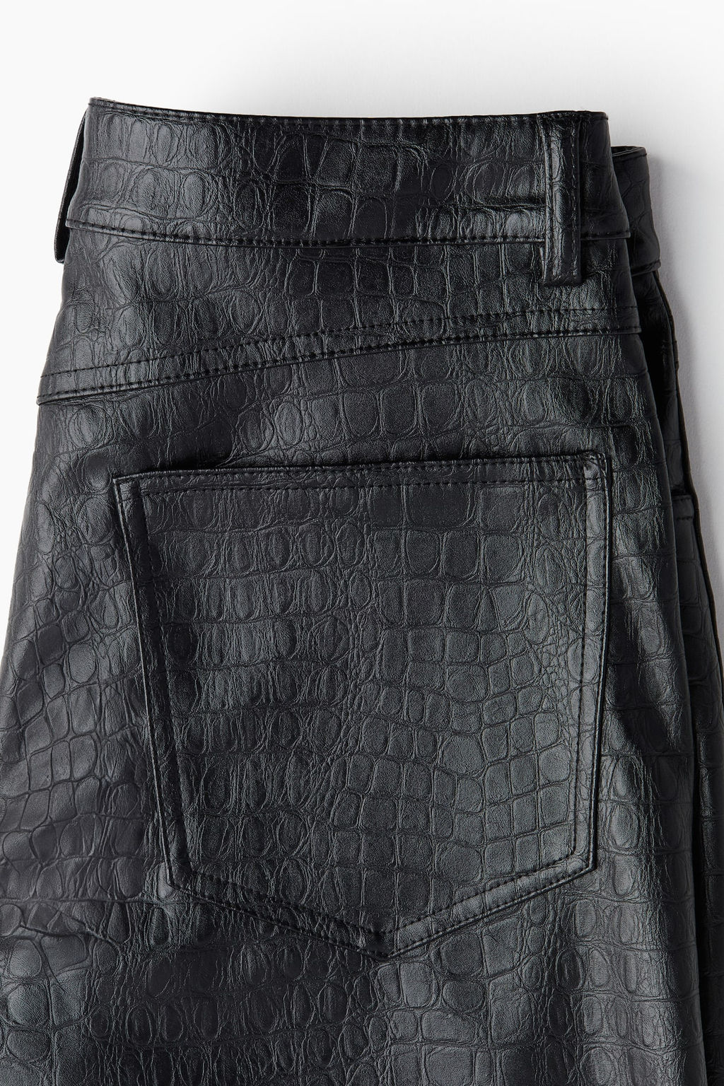 Pantalon revestido de corte recto - H&m фото 6