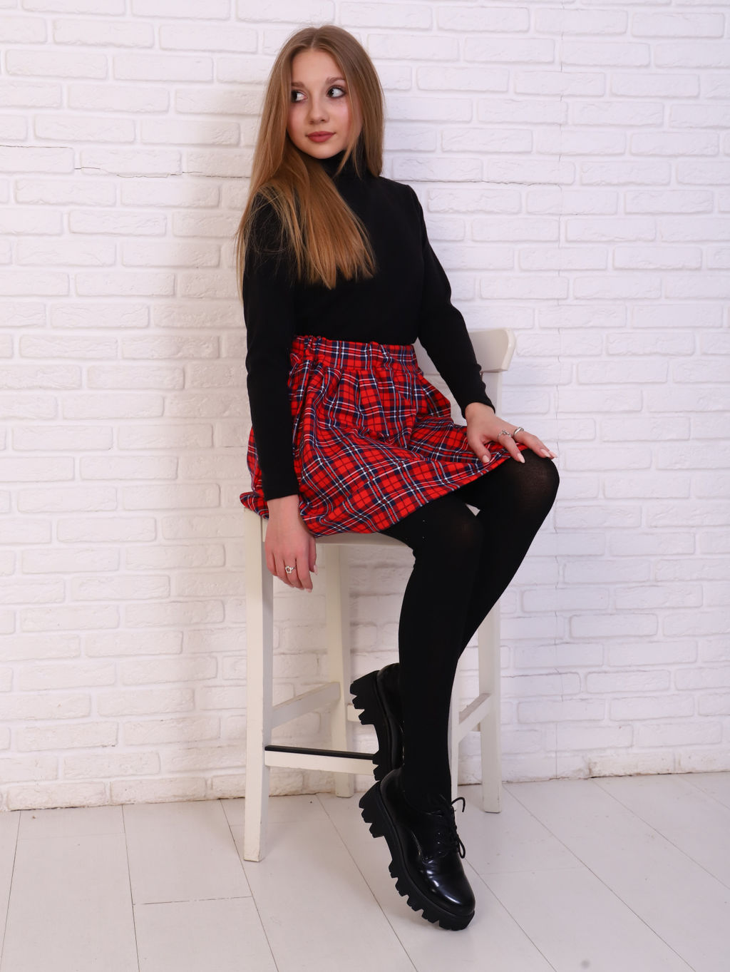 Юбка "Крис" красная клетка