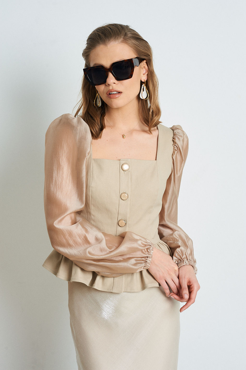 Топ из джинсового полотна - Mixan фото 2