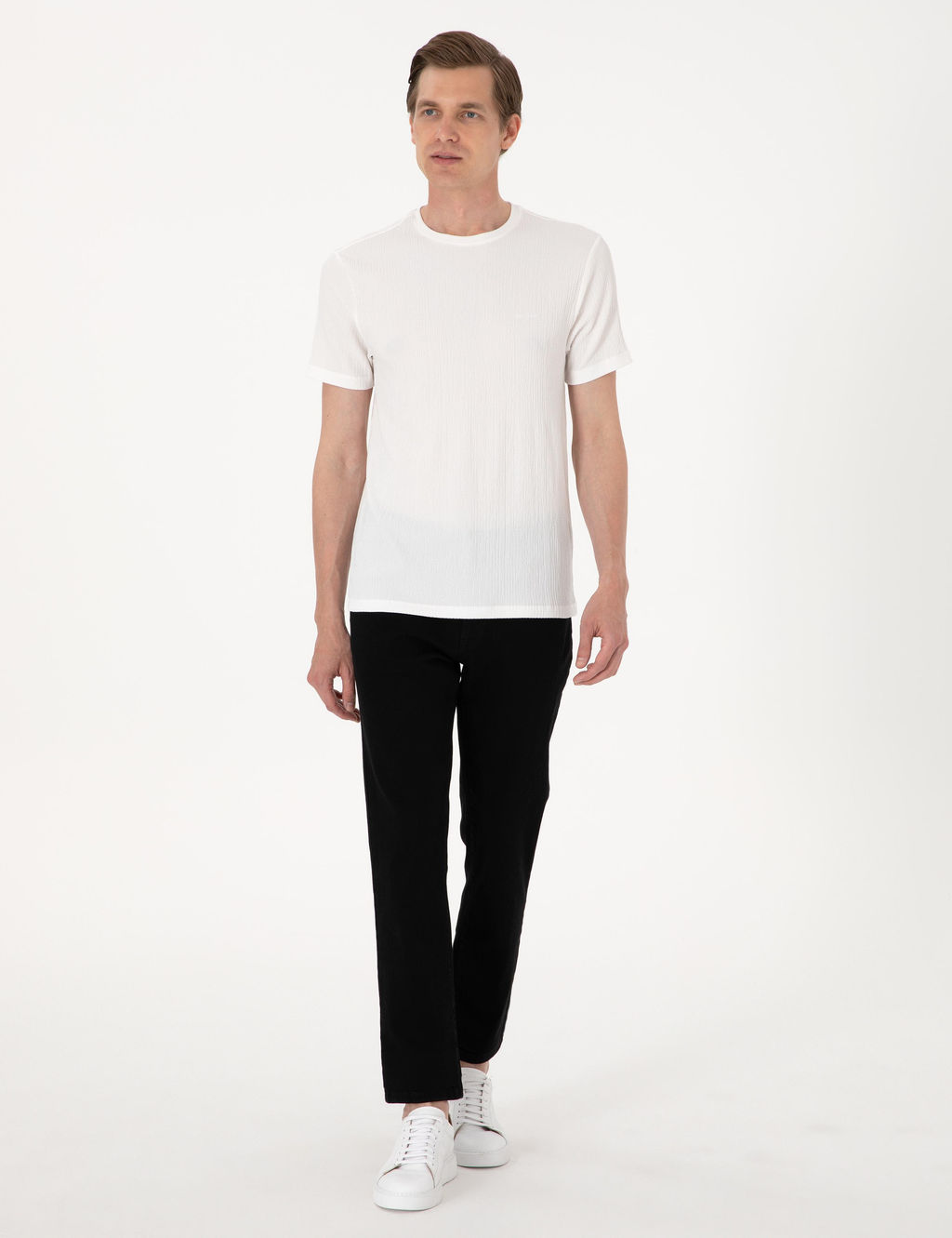 Siyah Straight Fit Jean Pantolon