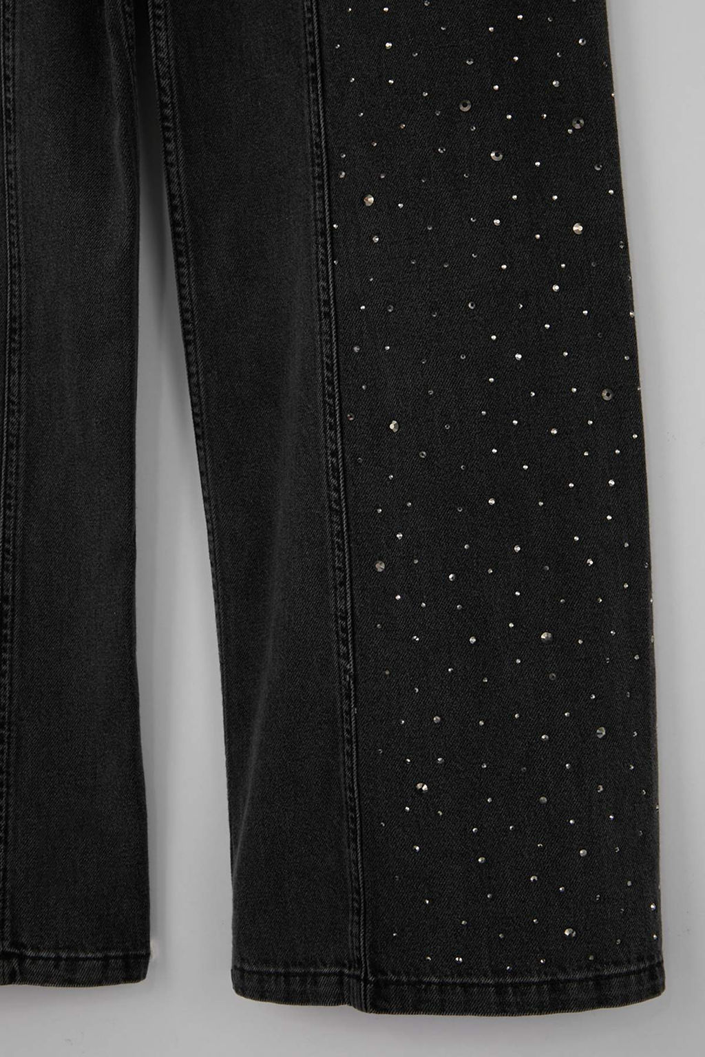 Siyah DOKUMLU Tasl? Dikis Detayl? Yuksek Bel %100 Pamuk Wide Leg Jeans TWOSS26JE00079 - Trendyolmilla фото 6