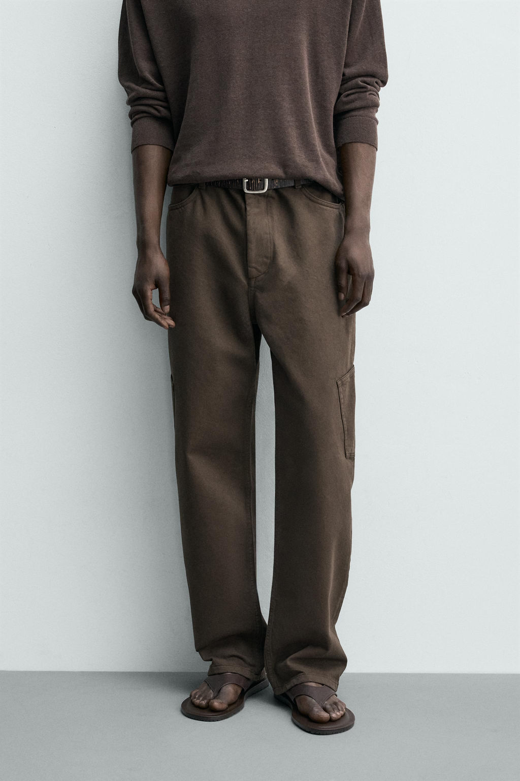 PANTAL?N CARGO STRAIGHT FIT / Marr?n - Zara фото 2