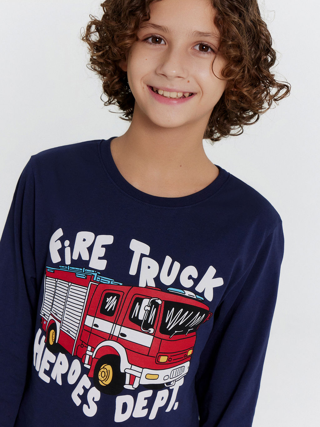 Пижама для мальчиков с принтом Fire truck heroes dept. - Mark formelle фото 5