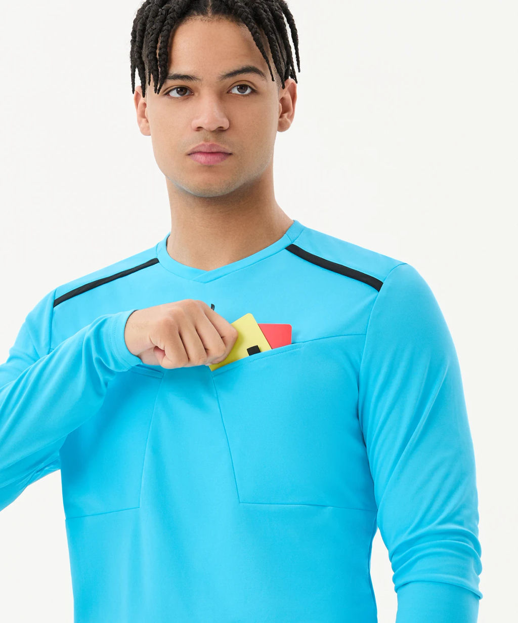 Футболка судейская с длинным рукавом JOGEL DIVISION PerFormDRY Referee LS Tee, голубой  фото 8