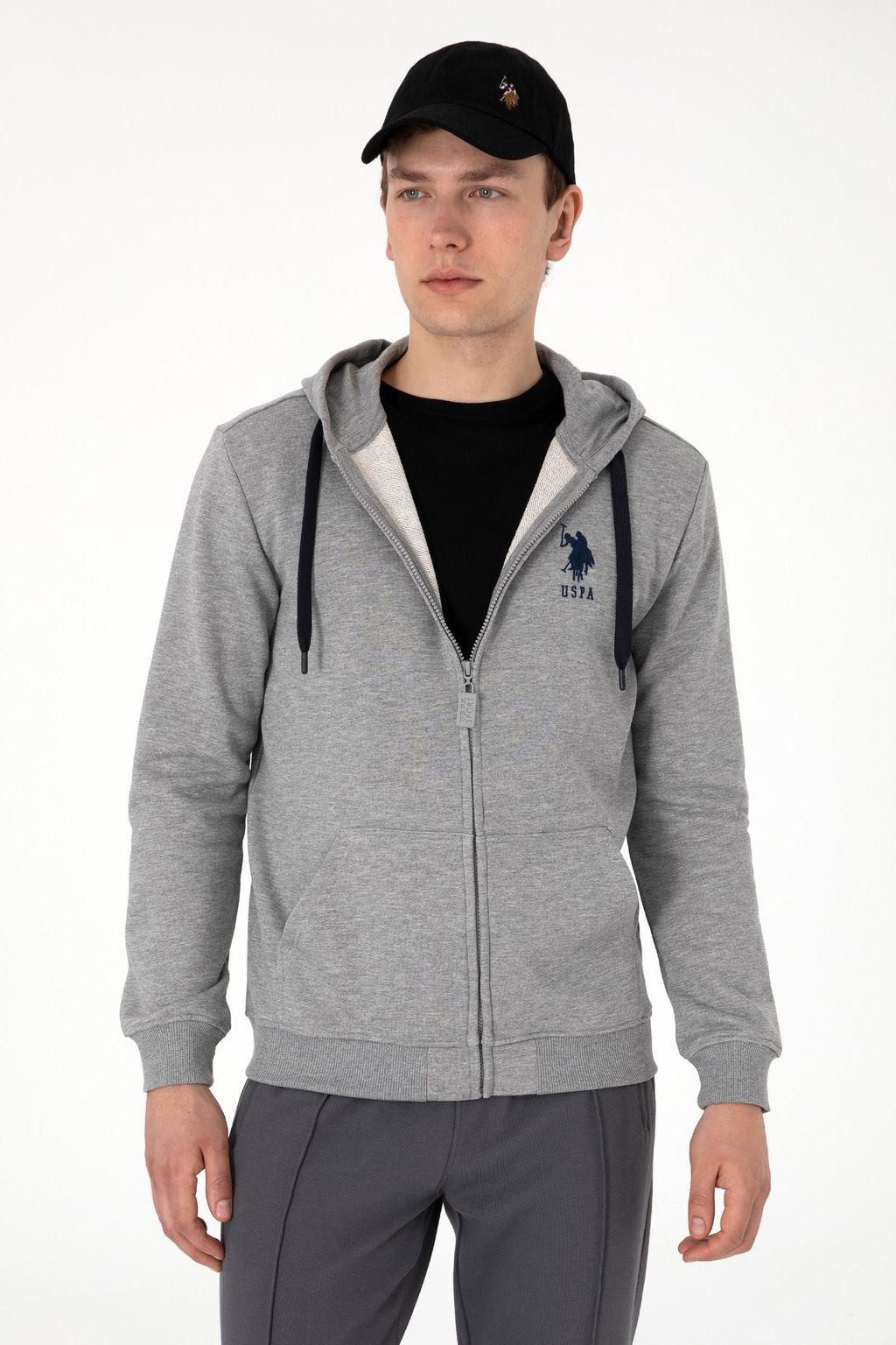 Erkek Gri Melanj _rme H_rka Sepette S_rpriz _ndirim - U.s. polo assn фото 3