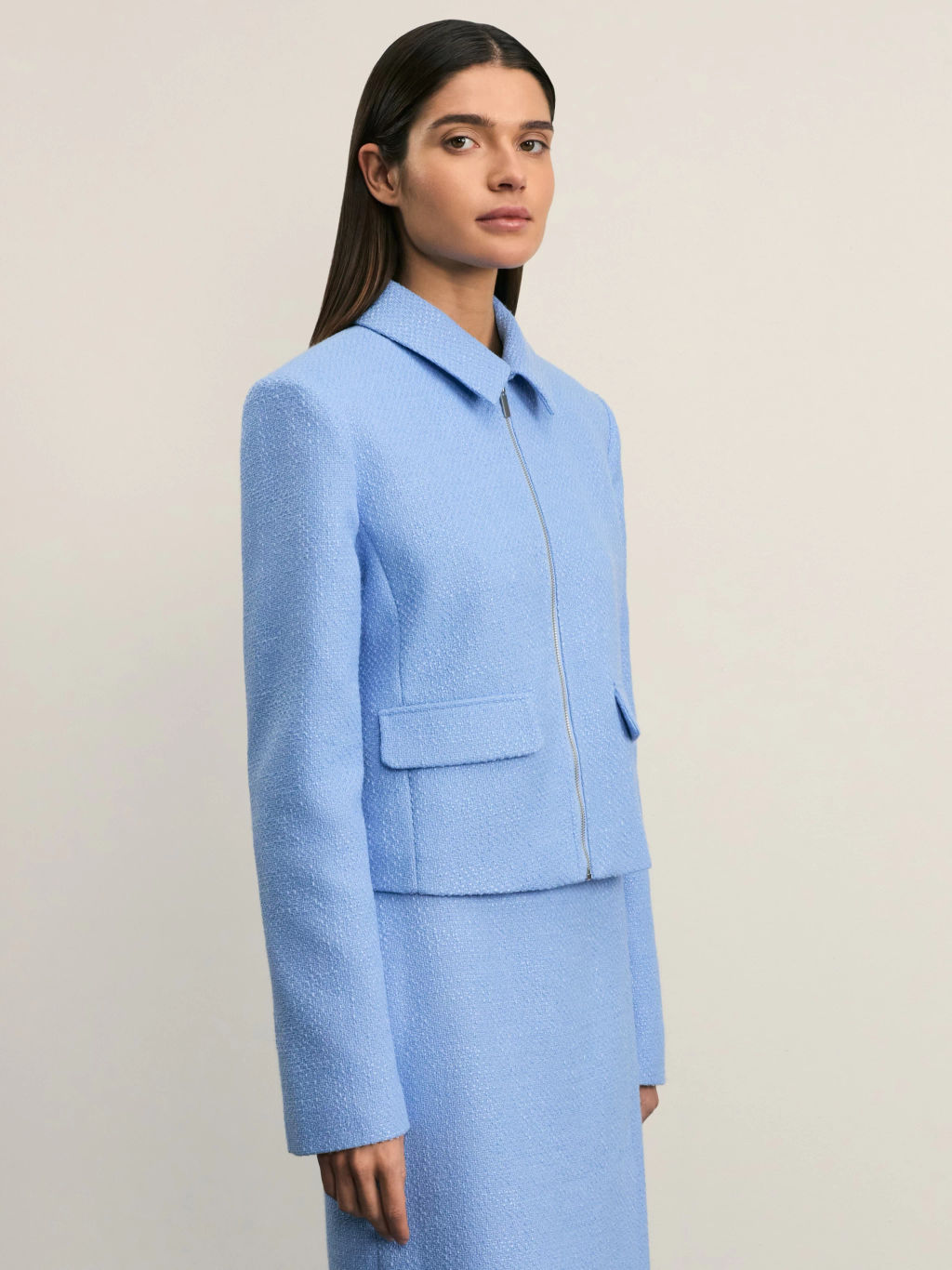 Укороченный жакет на молнии / Zarina фото 4