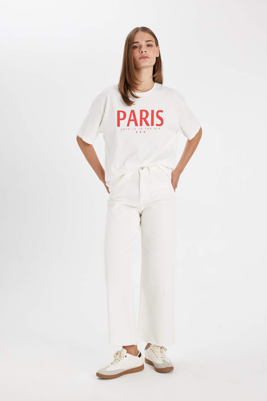 Culotte Gabardin Pantolon Yuksek Bel Basic Duz Cepli Genis Bol Paca - Defacto фото 3