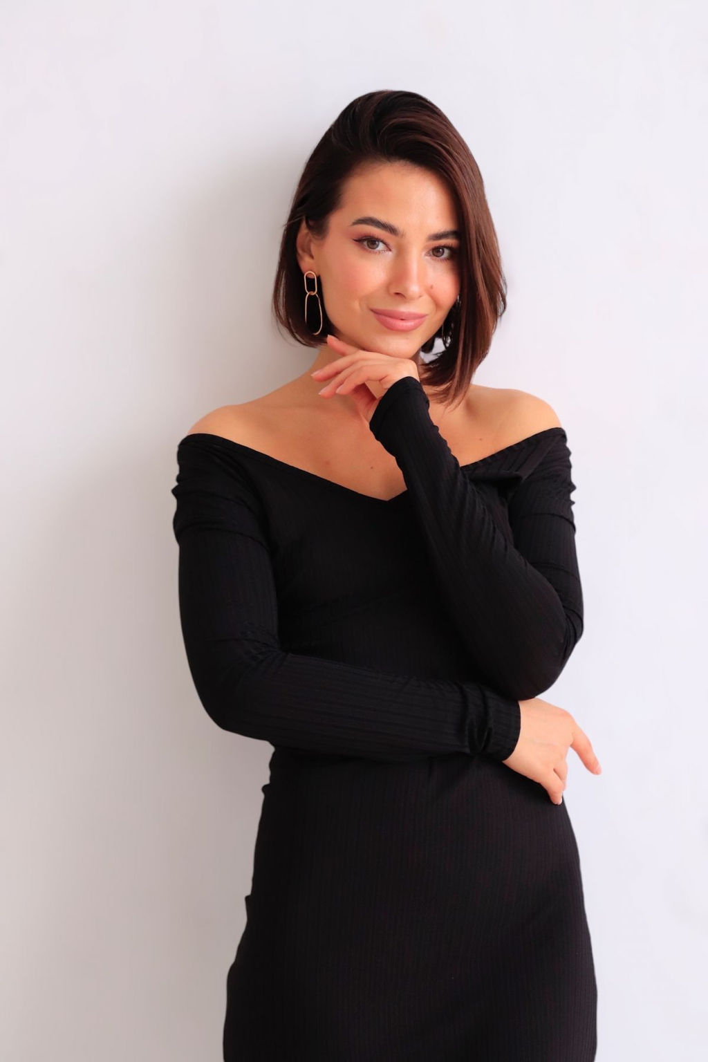 Martichelli Платье с V-образным вырезом чёрное  фото 5