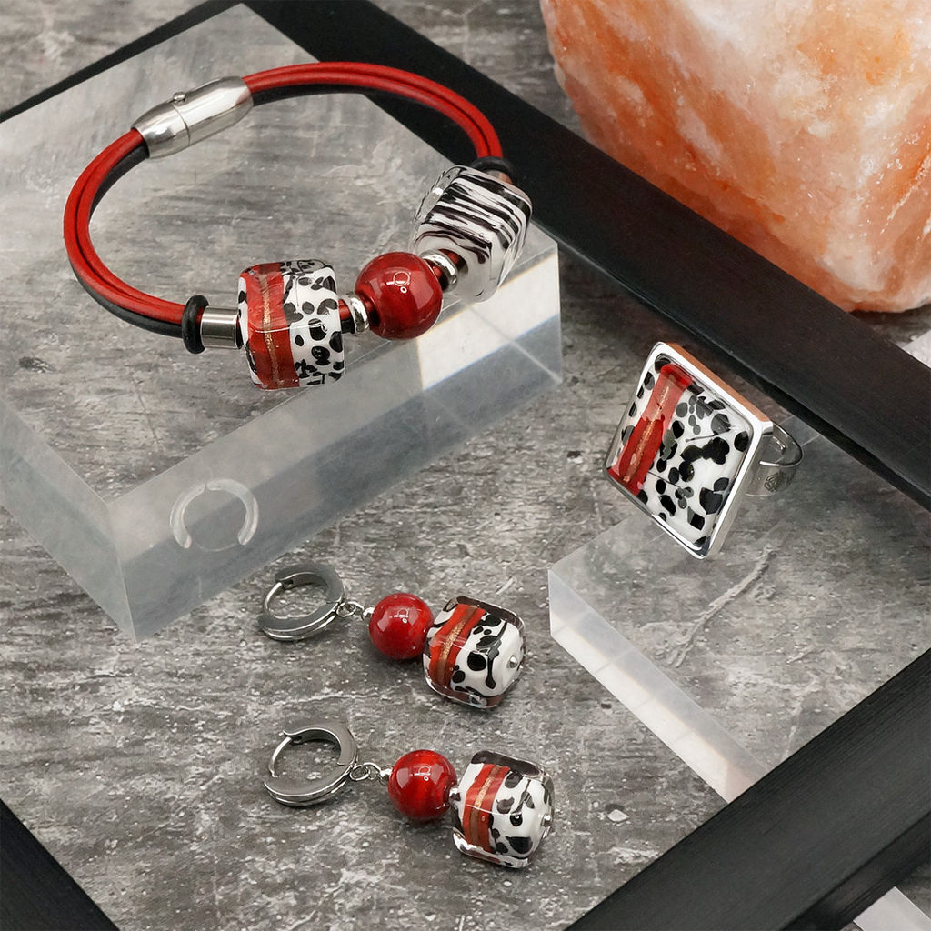 Серьги из муранского стекла SCARLET LAW LS3465