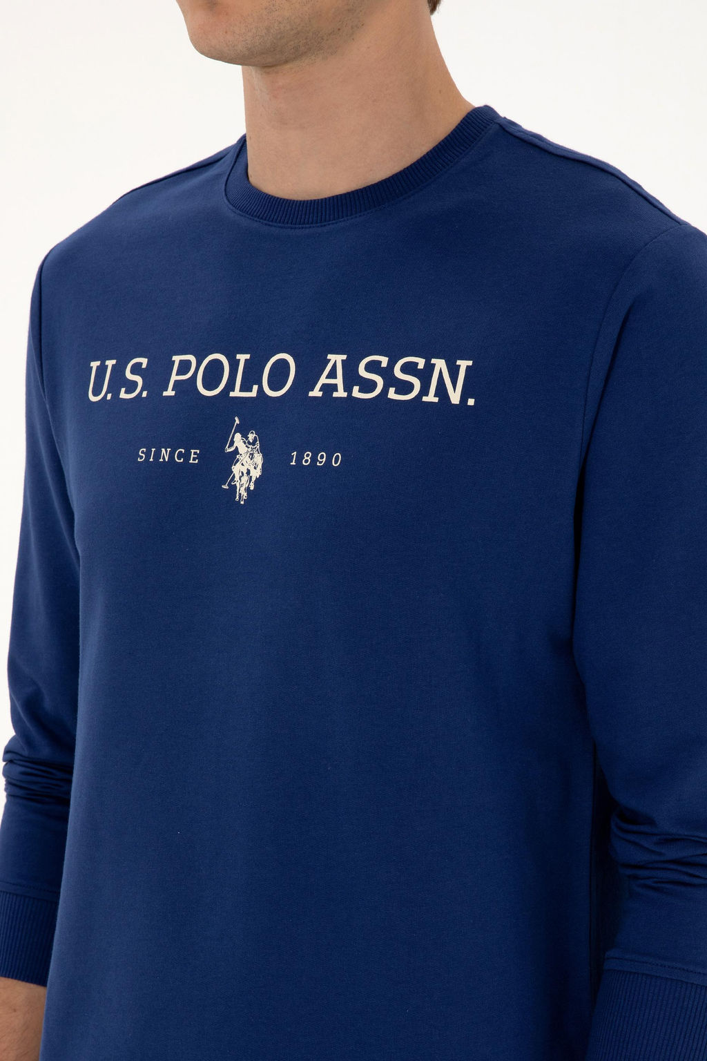 Erkek _ndigo Basic Sweatshirt Sepette S_rpriz _ndirim - U.s. polo assn фото 7