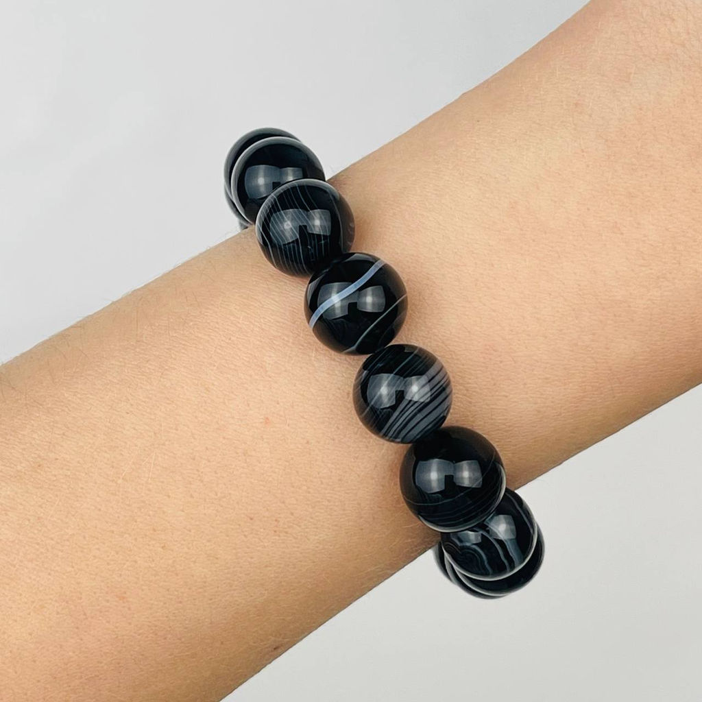 Браслет из полосатого Агата 20 см