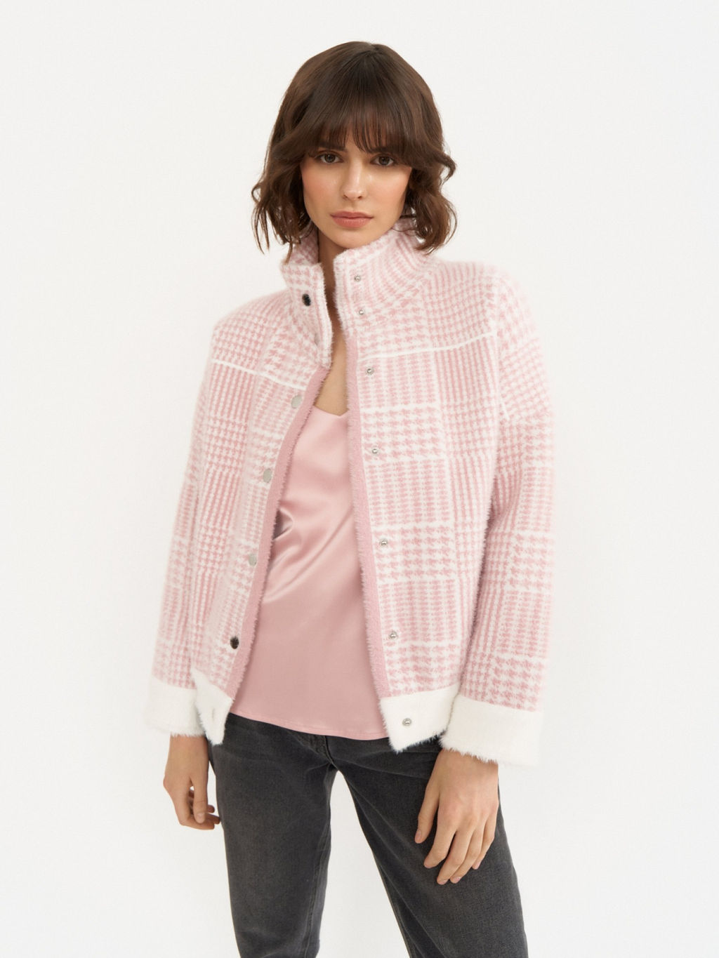 Conso/KPS 210707 - rose Бомбер Трикотажный