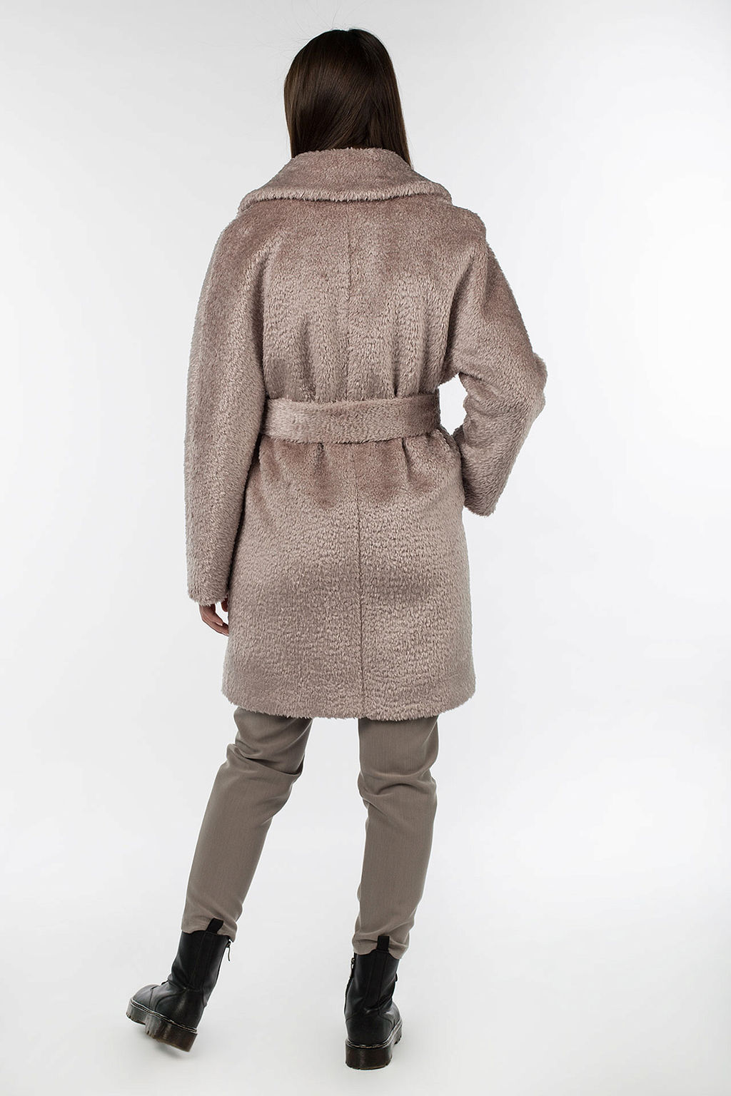 02-3077 Пальто женское утепленное (пояс) - El podio фото 5