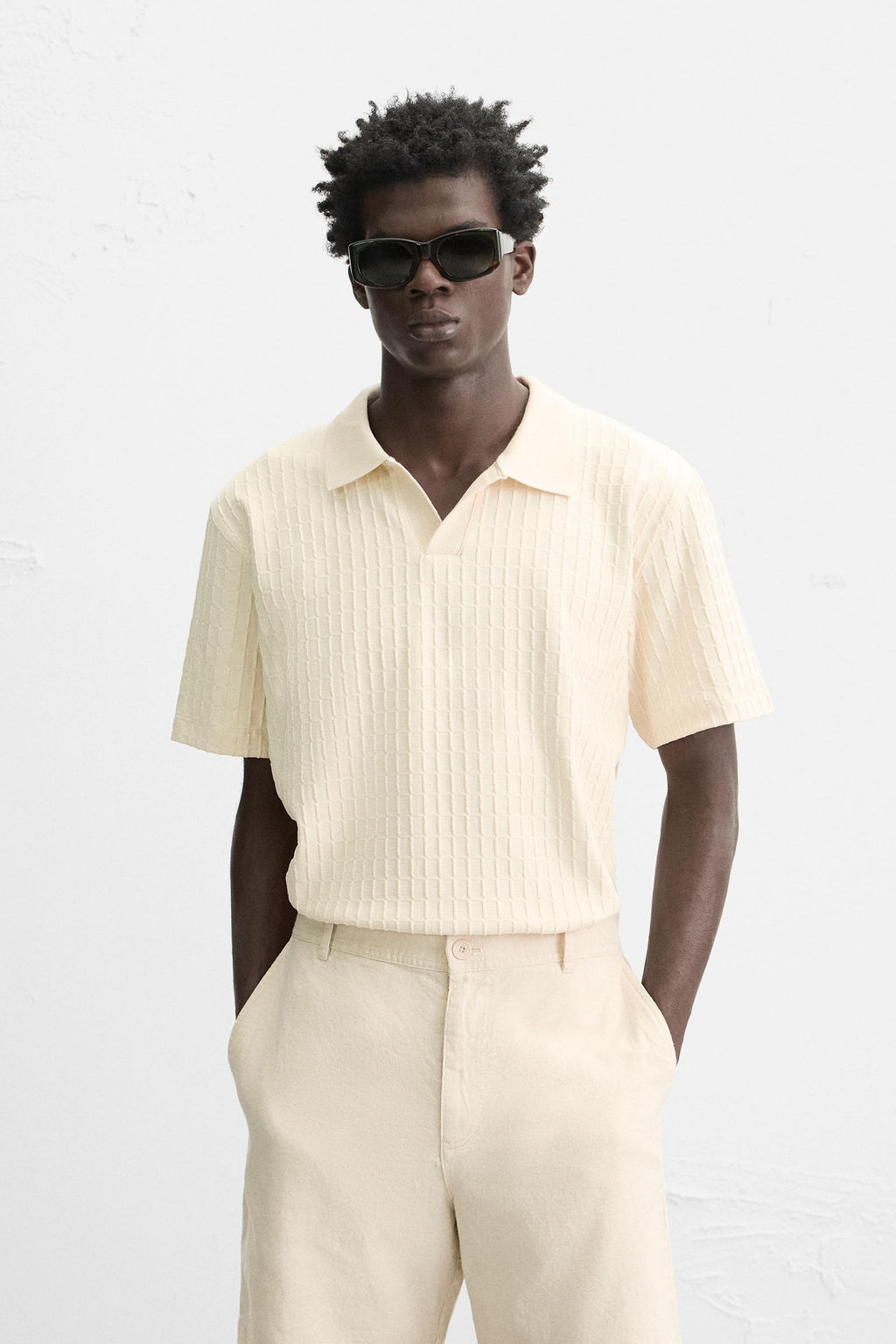 TEXTURED POLO SHIRT - Zara фото 2