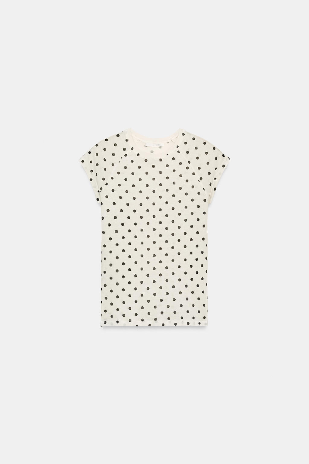 CAMISETA SUPIMA® MANGA CORTA LUNARES / Blanco - Zara фото 4