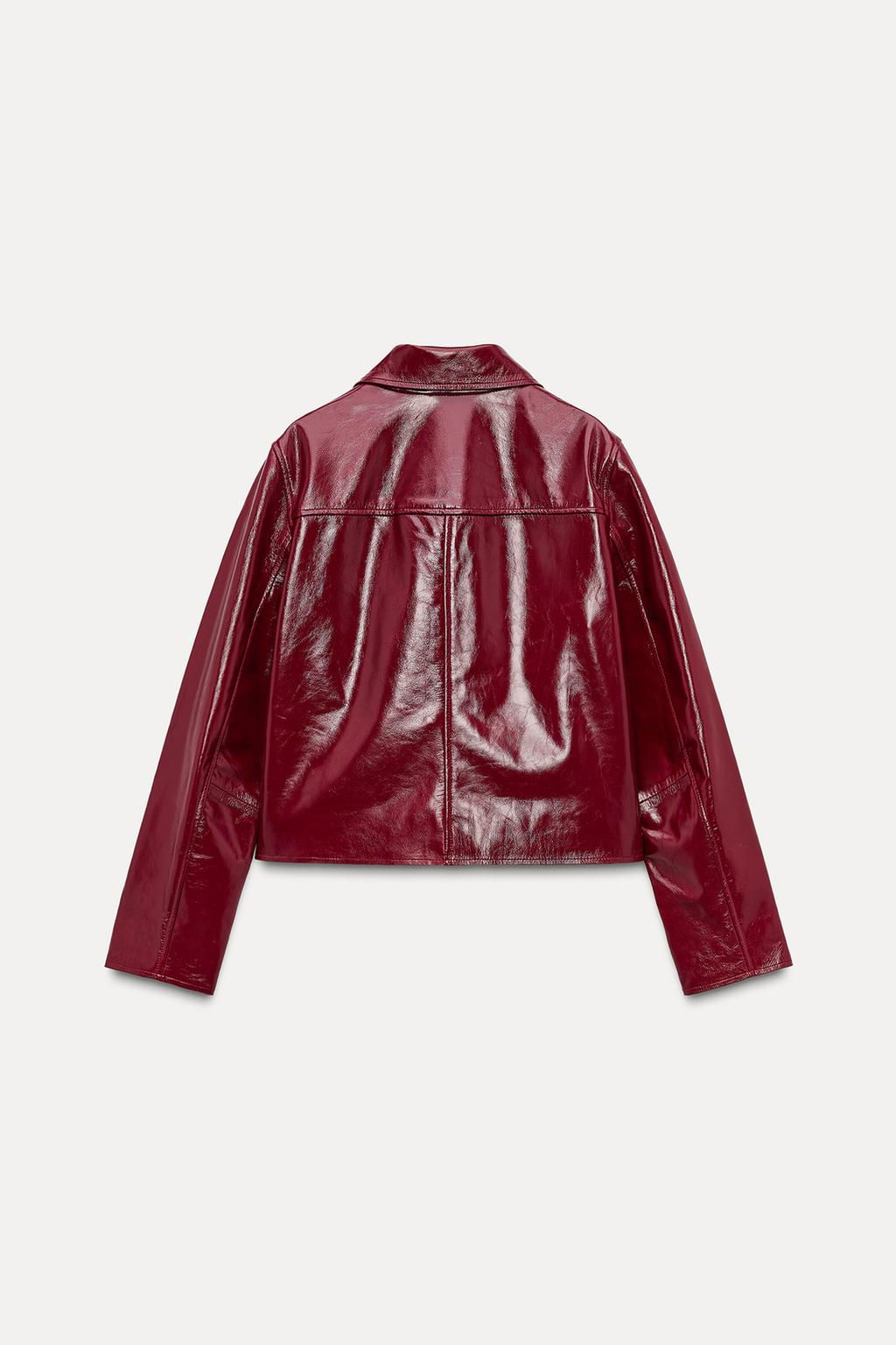 100% LEATHER JACKET ZW COLLECTION LIMITED EDITION - Zara фото 5