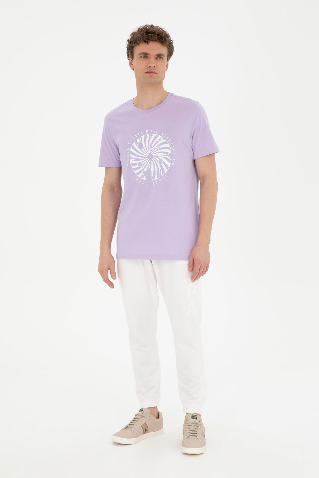 Мужская сиреневая футболка Неожиданная скидка в корзине - U.s. polo assn фото 11