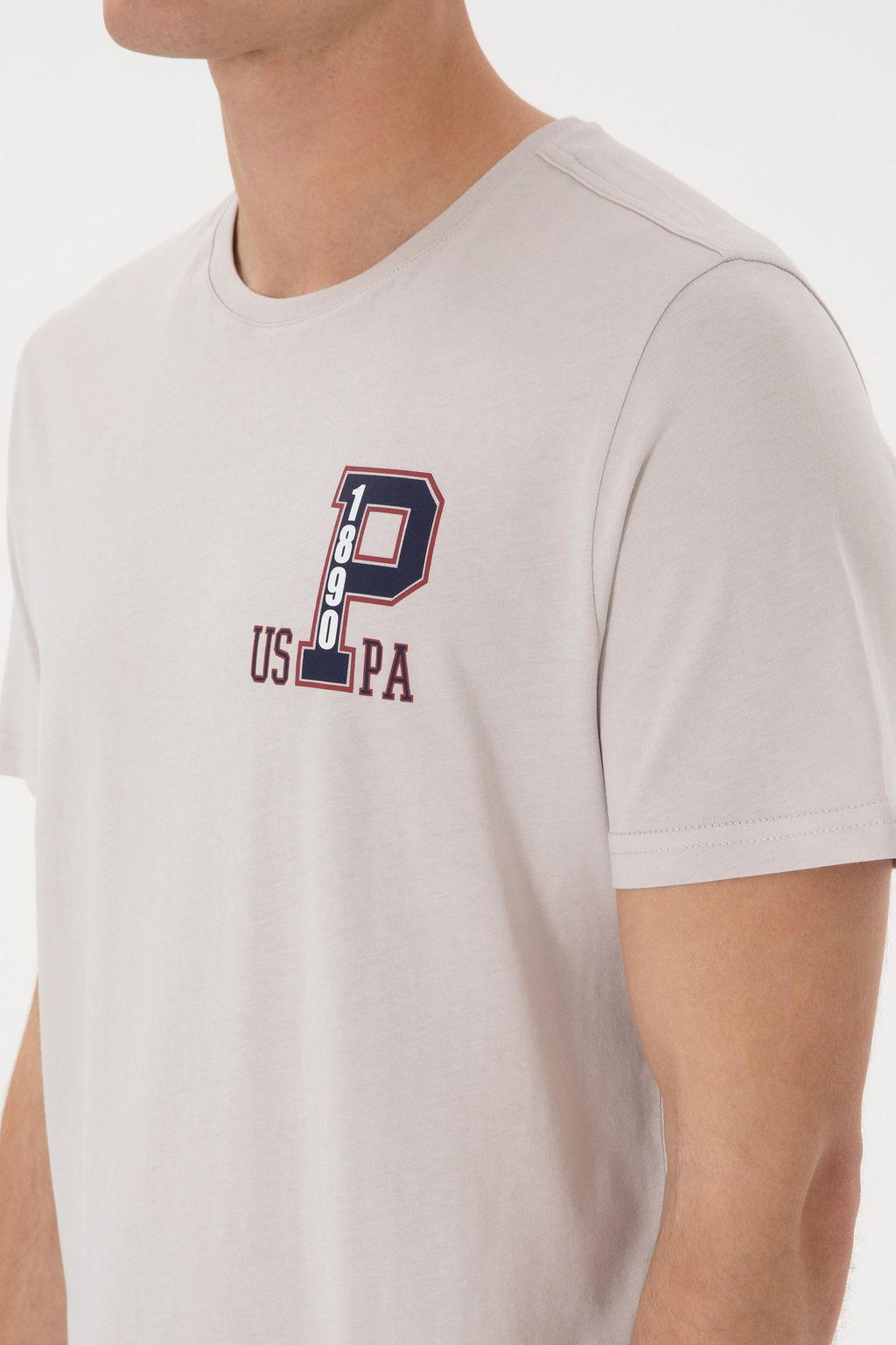 Erkek Bisiklet Yaka A__k Gri Ti__rt Sepette S_rpriz _ndirim - U.s. polo assn фото 7