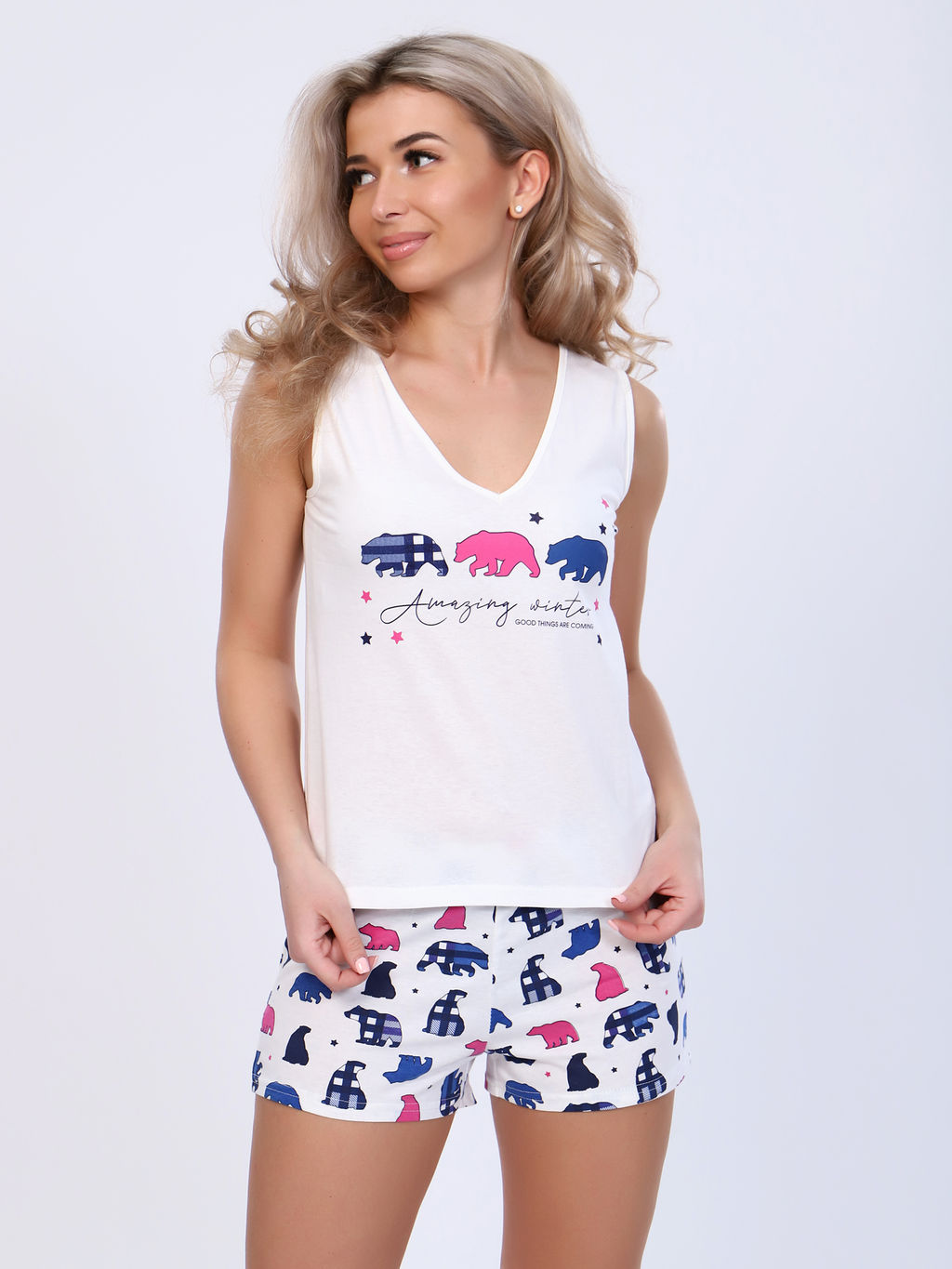 Пижама с шортами УМКА (молоко №18) - Ивановская трикотажная компания фото 2